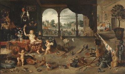 人類の虚栄、1631 作： Jan Brueghel the Younger
