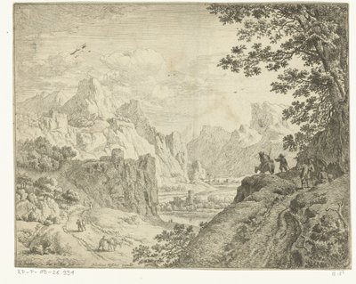 旅行者と川の風景 ラインの風景（連載タイトル） 作： Jan van Aken