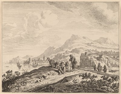 ライン川の眺め 作： Jan van Aken after Herman Saftleven