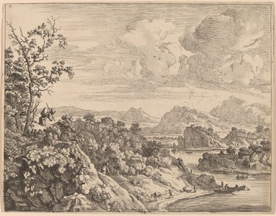 ライン川の眺め 作： Jan van Aken after Herman Saftleven