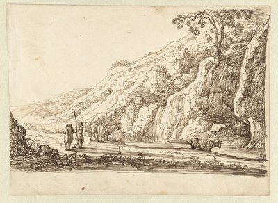 羊飼いと牛のいる風景 作： Jan van Almeloveen