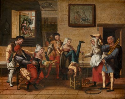Cena de pub (óleo sobre madeira) 作： Jan van Amstel