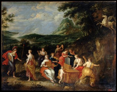 「パラス アテナとミューズ」、1630 年代。 作： Jan van Balen
