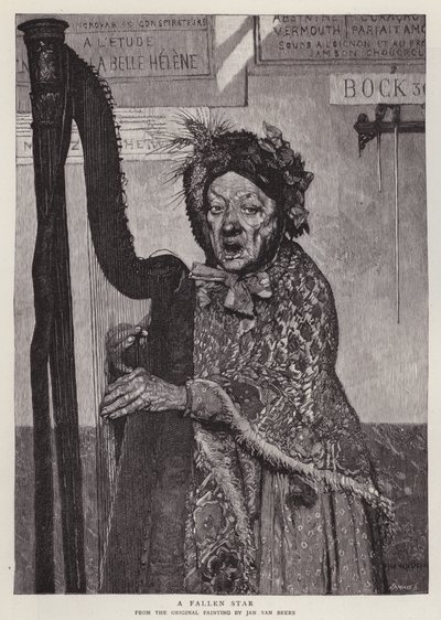 堕ちた星（リトグラフ 作： Jan van Beers