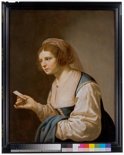 手紙を持つ少女 作： Jan van Bijlert or Bylert