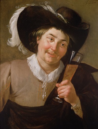 ワイングラスを持った男の肖像 作： Jan van Bijlert or Bylert