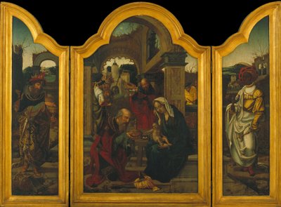 エピファニーと三連祭壇画 作： Jan van Dornicke
