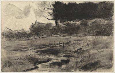 林縁と水のある風景 作： Jan van Essen