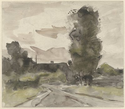 道路のある風景 作： Jan van Essen