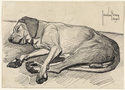 左に眠る犬 作： Jan van Essen