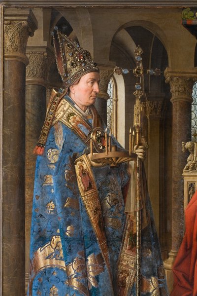キャノン ヨリス ファン デル パエレと聖母子の詳細 作： Jan van Eyck