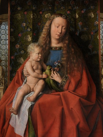 キャノン ヨリス ファン デル パエレと聖母子の詳細 作： Jan van Eyck
