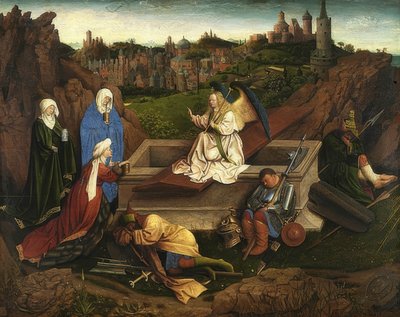 キリストの墓にいる三人のマリア 作： Jan van Eyck