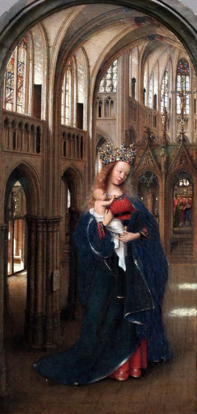 ドイツ語：Die Madonna in der Kirche 教会のマドンナ 作： ヤン・ファン・エイク