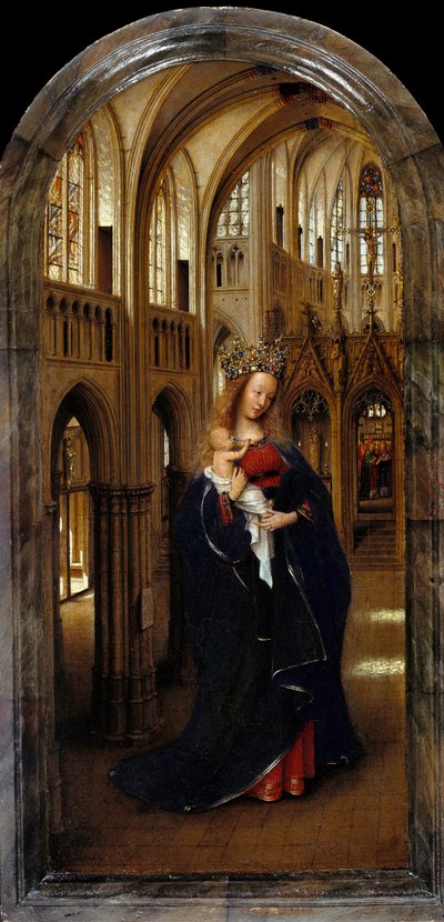 ドイツ語：Die Madonna in der Kirche 教会のマドンナ 作： ヤン・ファン・エイク