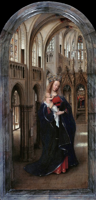 ドイツ語：Die Madonna in der Kirche 教会のマドンナ 作： ヤン・ファン・エイク