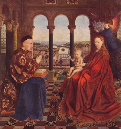 ロリン首相のマドンナ、c1435、1938 作： Jan van Eyck