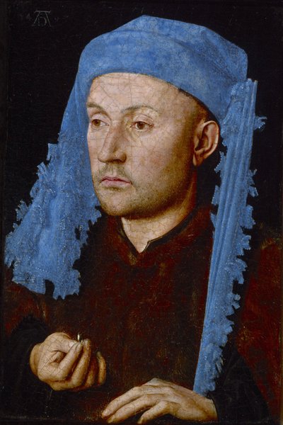 青い帽子の男 作： Jan van Eyck