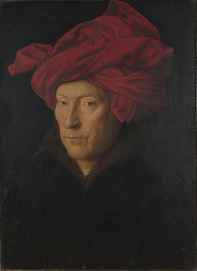 男の自画像、1433年の肖像 作： Jan van Eyck