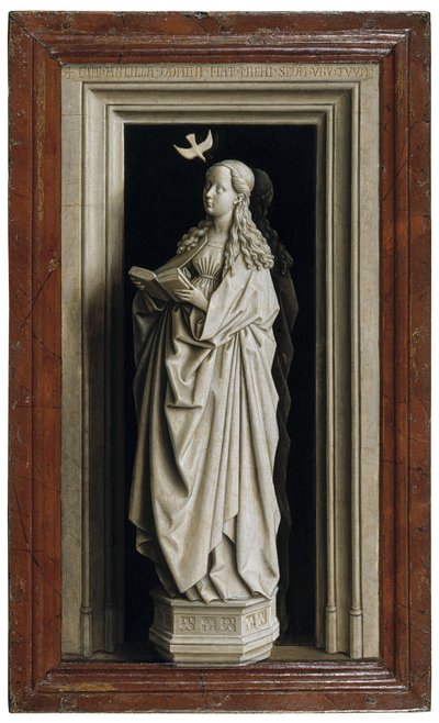 受胎告知ディプティク、右パネル、1434-1435 作： Jan van Eyck