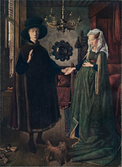 アルノルフィーニの肖像画、1434、1904 作： Jan van Eyck