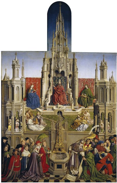 恵みの泉とシナゴーグに対するエクレシアの勝利、1430年 作： Jan van Eyck