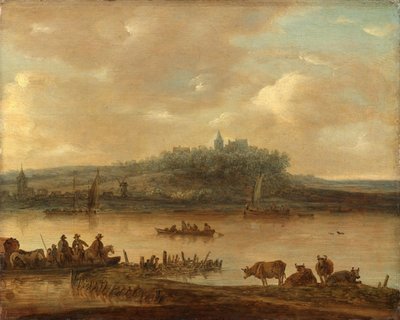 ライン川とエルターベルクの眺め 作： Jan van Goyen (manner of)
