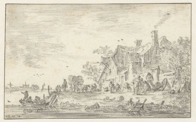 川のほとりの農場 作： Jan van Goyen