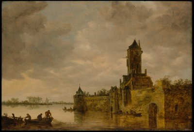 川沿いの城 作： Jan van Goyen