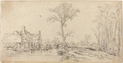 川沿いのコテージ 作： Jan van Goyen