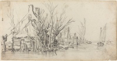 川沿いのコテージ 作： Jan van Goyen