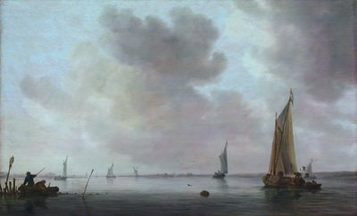 河口沖の漁船、1633 年。 作： Jan van Goyen