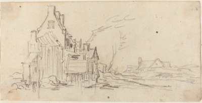 道路沿いの家 作： Jan van Goyen