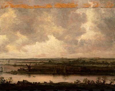 Spaarne川とHaarlemmermeerのパノラマビュー 作： Jan van Goyen