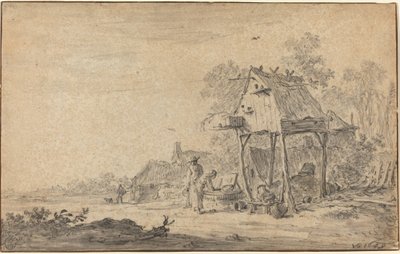 川の風景 作： Jan van Goyen