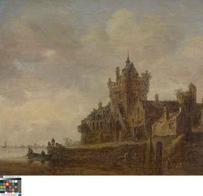城のある川の風景 作： Jan van Goyen