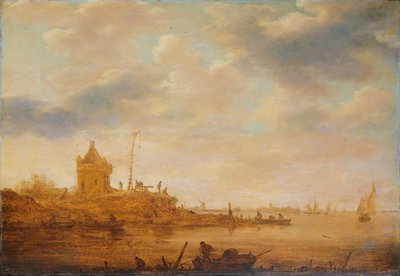 セントリー ポストのあるリバー ビュー 作： Jan van Goyen