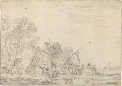 井戸のある素朴な家 作： Jan van Goyen