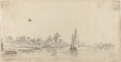 河口のヨット 作： Jan van Goyen