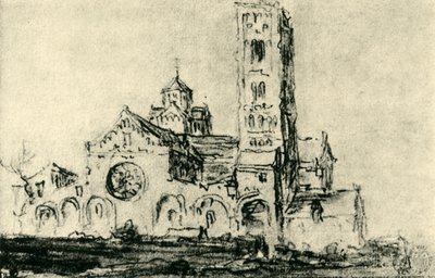 セントメアリーズ教会、オランダ、ユトレヒト、17世紀半ば、1943年。 作： Jan Josephsz van Goyen