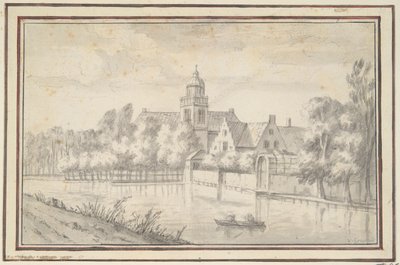 川沿いの城と家の眺め 作： Jan van Goyen