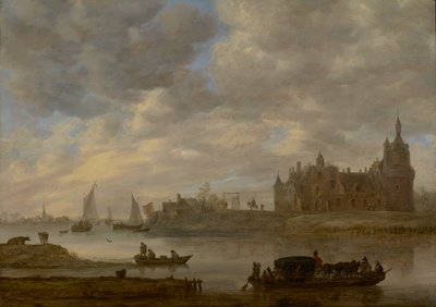 Wijk bij Duurstede の Duurstede 城の眺め 作： Jan van Goyen