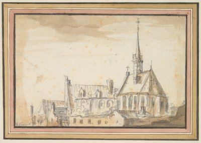 教会と他の建物の眺め 作： Jan van Goyen