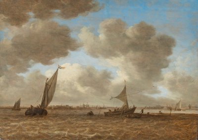 波立つハールレンマー・ポルダーを望む 作： Jan van Goyen
