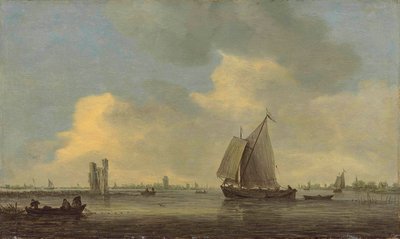 メルヴェーデ川とメルヴェーデ邸の廃墟を望む。 作： Jan van Goyen