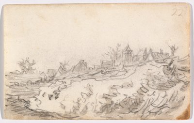 ヴィレッジ・オン・サニー・ヒルサイド 作： Jan van Goyen