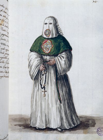 ヴェネツィアのサン・ジョヴァンニ・イン・オレオ教会に設立され、1621年にローマのサン・ロッコのコンフラタニティと合併したキリストの被選挙権のコンフラタニティ、第2巻f72、ジョヴァンニ・ディ・グレーベンブローク（1731-1807）著。 作： Jan van Grevenbroeck
