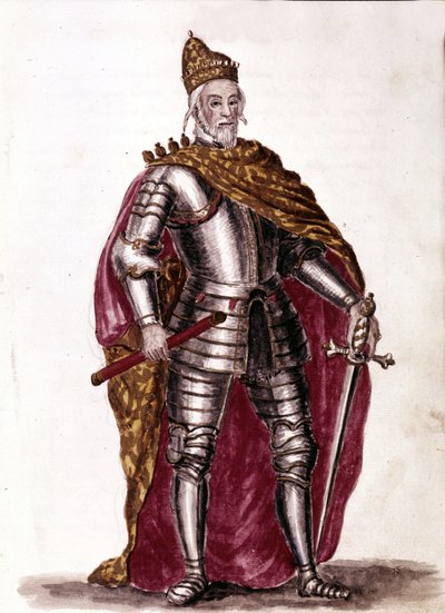 ドージェ・セバスティアーノ・ヴェニエ（1577 - 1578年）。ヤン・ファン・グレーベンブローク（またはジョヴァンニ・グレーベンブローク（グレーベンブローク））（1731-1807）の写本「ヴェニチアンの風俗」から水彩画とインクで描いたもの。 作： Jan van Grevenbroeck