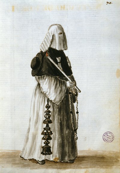 苦しみの死の友のローブ（ペンとインクと紙のトイレ） 作： Jan van Grevenbroeck