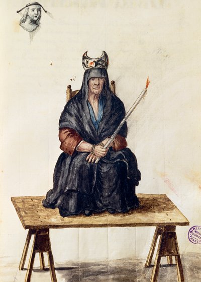 ジョヴァンニ・グレーベンブローク（1731年頃～1807年）の『ヴェネチアンの服』からの挿絵「魔術師」。 作： Jan van Grevenbroeck
